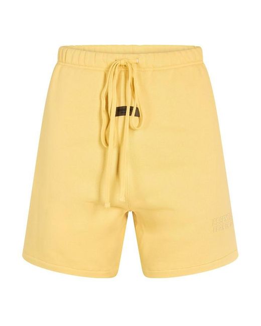 Fear Of God Yellow Fleece Jogger Shorts for men