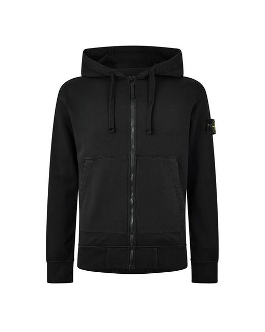 Stone Island Black Stone Hw F-Zip Hood Sn64 for men