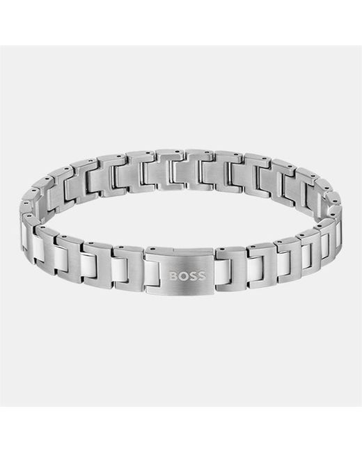 Boss White Gents Candor Bracelet for men