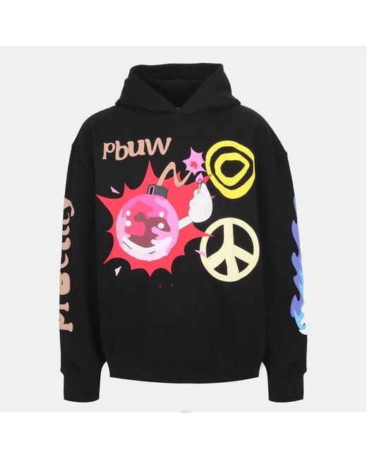 PRETTY BOY UGLY WORLD Black Pbuw Peace Hoodie for men