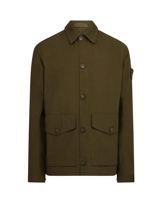 Stone Island Green Ghost O-Ventile Overshirt for men