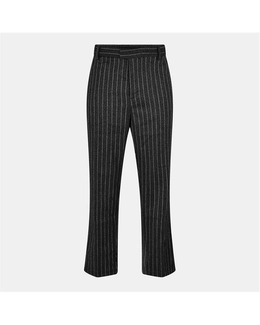 Represent Black Stepped Straight Leg Trousers for men