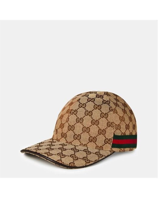 Gucci Brown Gg Monogram Canvas Cap for men