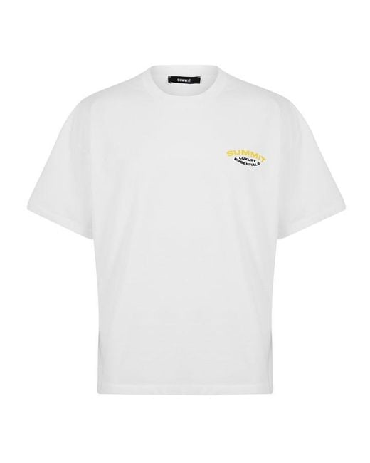Summit White Lux Essentials Oversized Fit T-Shirt for men
