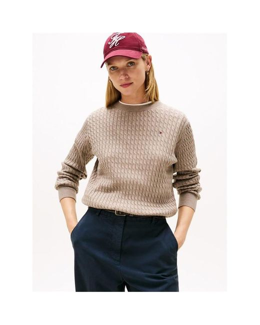 Tommy Hilfiger Natural Cable Knit Jumper