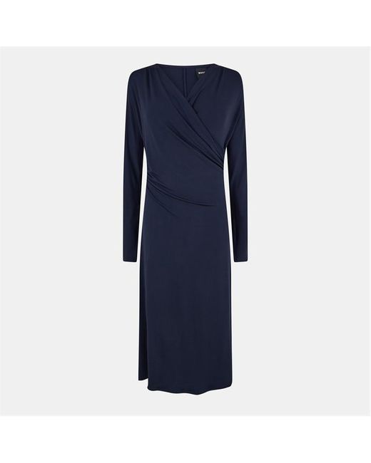 Boss Blue Ettita Dress, Wrap Design