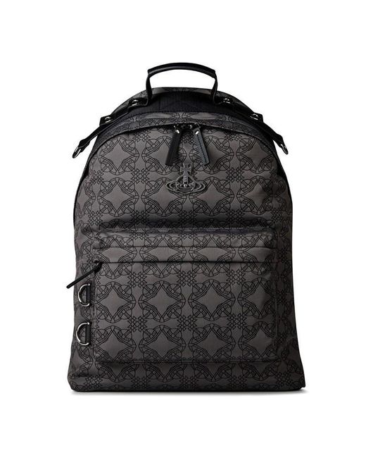 Vivienne Westwood Black Orbmania Backpack for men