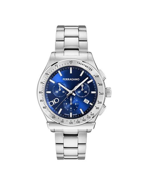 Ferragamo Metallic Chrono Analogue Quartz Watch for men