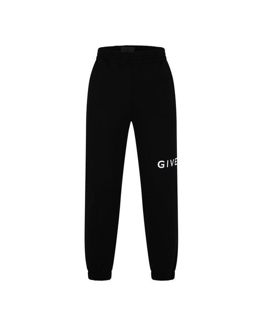 Givenchy Black Giv Closed Hem Fleece Slim Fit Joggers for men