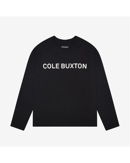 Cole Buxton Black Logo Long Sleeve Shirt for men