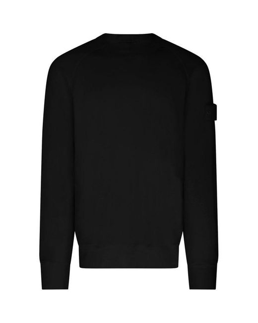 Stone Island Black Ghost Fleece Crewneck Sweater for men