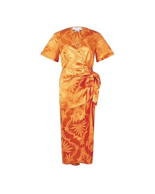 Never Fully Dressed Orange Vienna Midi Dress