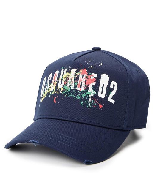 DSquared² Blue Dsq Splat Cap Sn62 for men