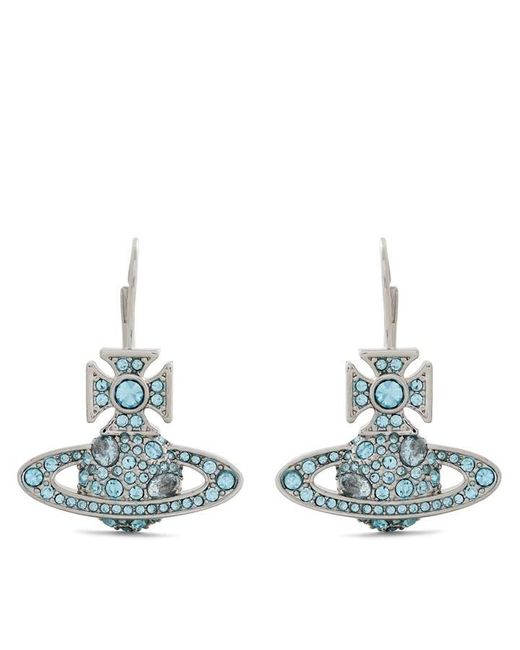 Vivienne Westwood Blue Francette Drop Earrings