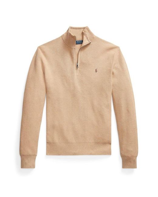 Polo Ralph Lauren Natural Quarter-Zip Jumper for men