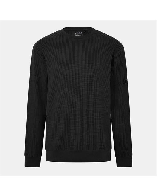 Barbour Black Curve Crew Sweatshirt for men