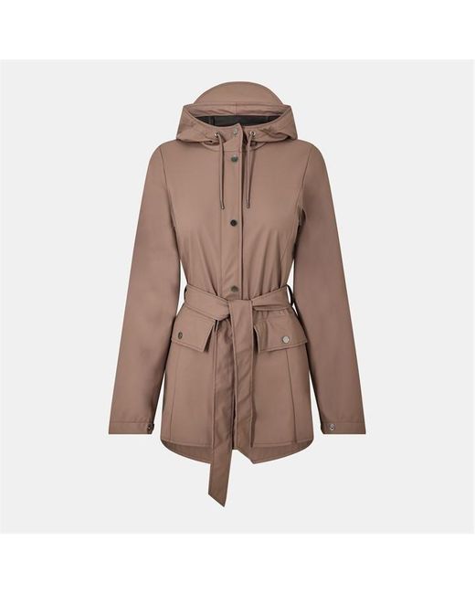 Rains Brown Curve Jacket