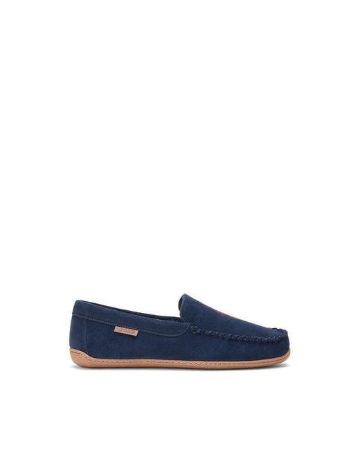 Polo Ralph Lauren Blue Brenan Suede Slipper for men