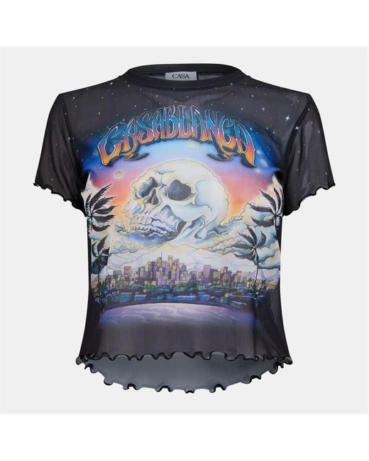 Casablanca Blue Baby Tee