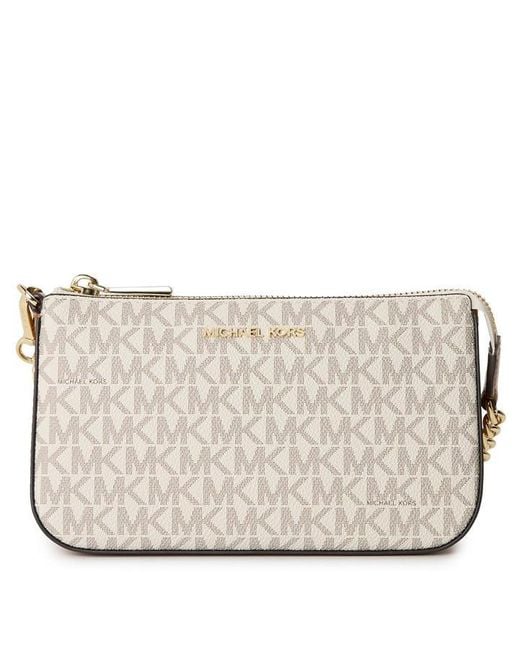 MICHAEL Michael Kors Metallic Jet Set Signature Chain Clutch Bag
