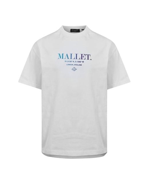 Mallet White Latitude Gradient T-shirt for men