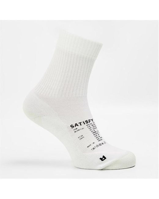 Satisfy White Tube Socks for men