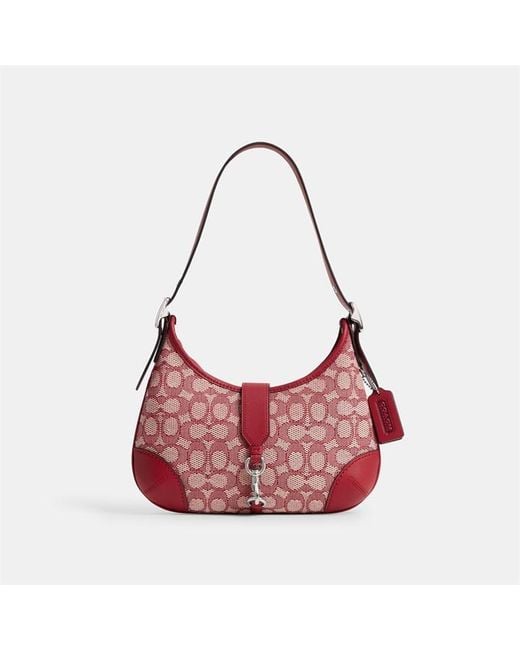 COACH Red Hamptons Shoulder Bag