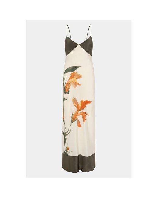 Sir White Silk Floral Constance Maxi Dress