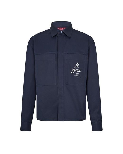 Gucci Blue Ls Logoshirt Sn61 for men