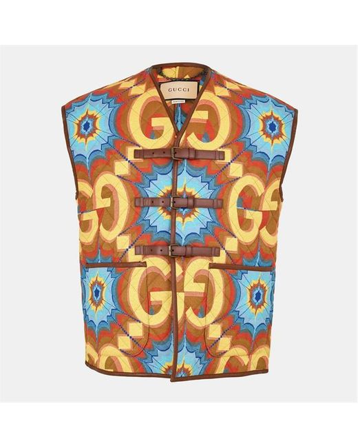 Gucci Blue Sleeveless Gilet for men