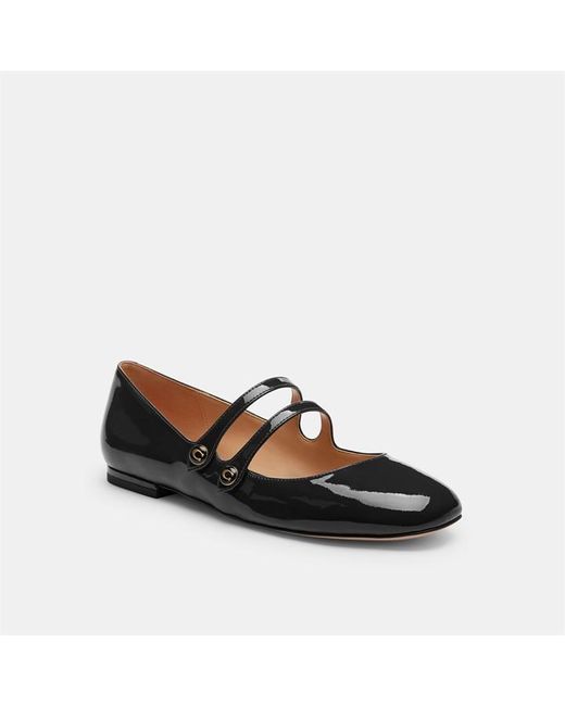 COACH Black Winley Mary Jane Flats