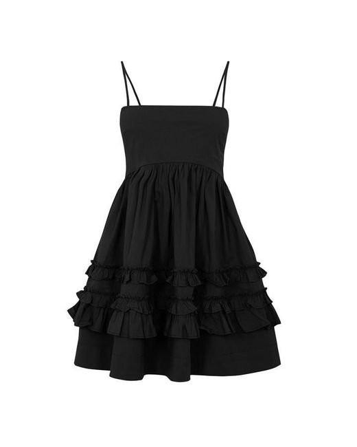 Ganni Black Stretch Mini Dress