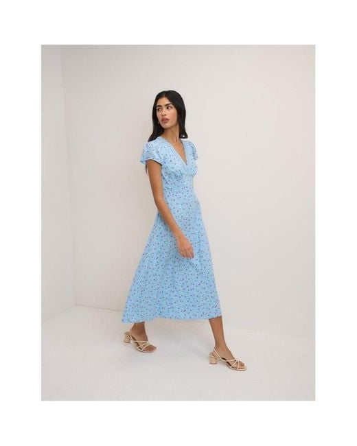 Nobody's Child Blue Nc Kacey Midi Dress