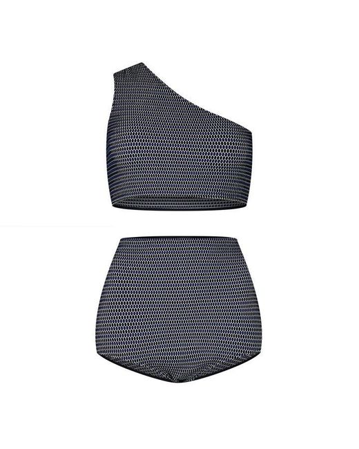 Bottega Veneta Blue Two-Piece Stretchy Bikini Set