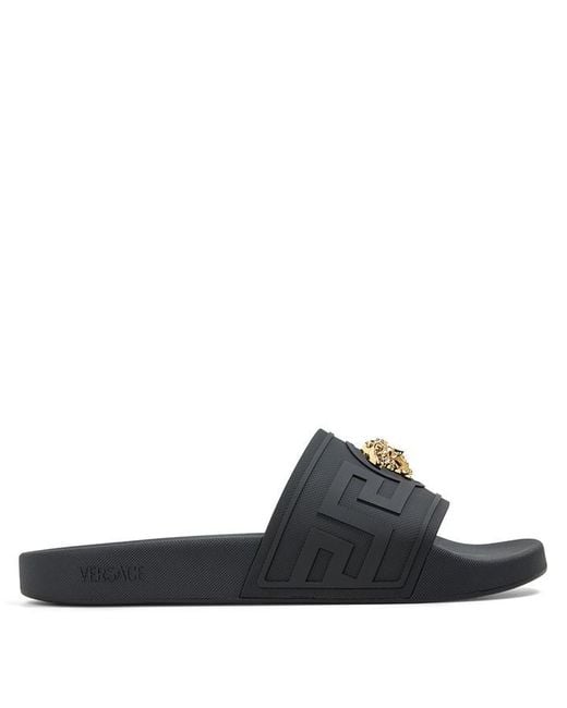 Versace Blue La Medusa Slides for men