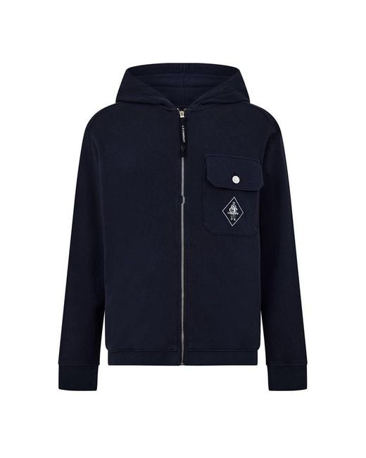 C P Company Blue Cp Mailfile Zip Hood Sn62 for men