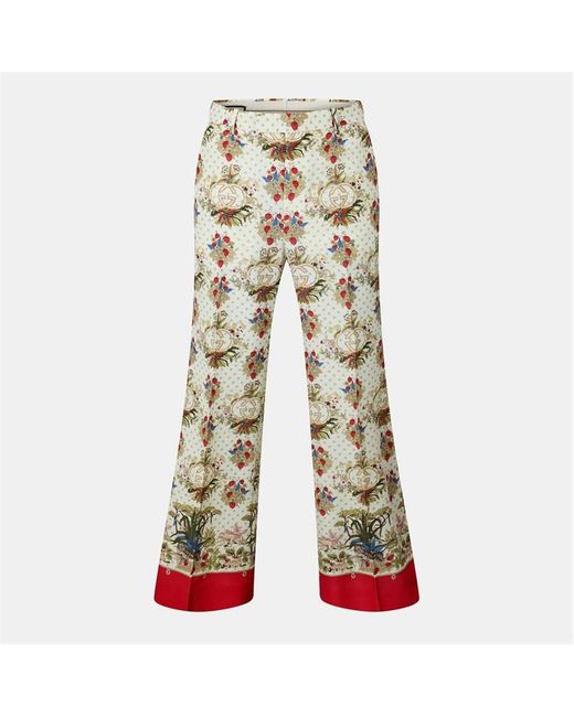 Gucci Natural Wide Leg Trousers for men
