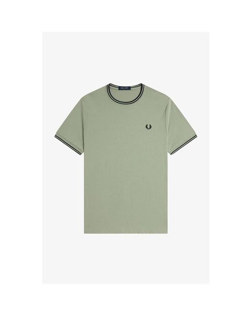 Fred Perry Black Twin Tipped T Shirt for men
