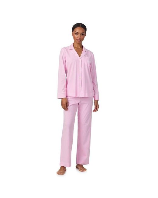 Ralph Lauren Pink Knit Long Sleeve Pyjama Set