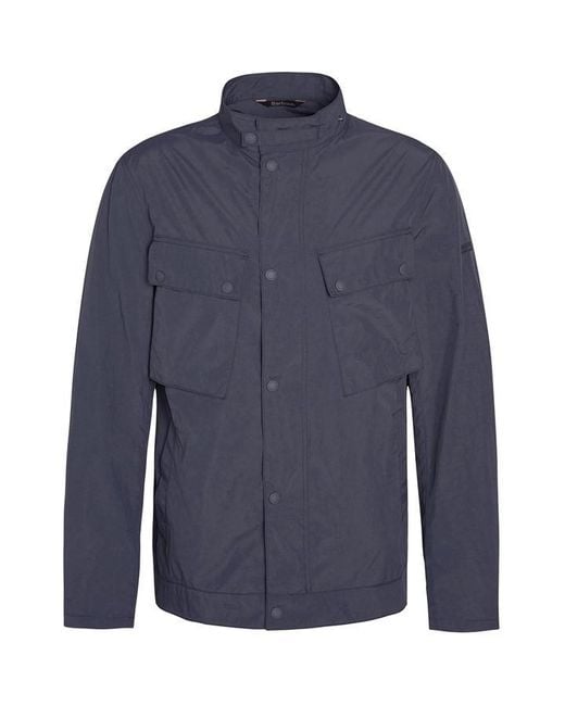 Barbour Blue Hayledon Biker Jacket for men
