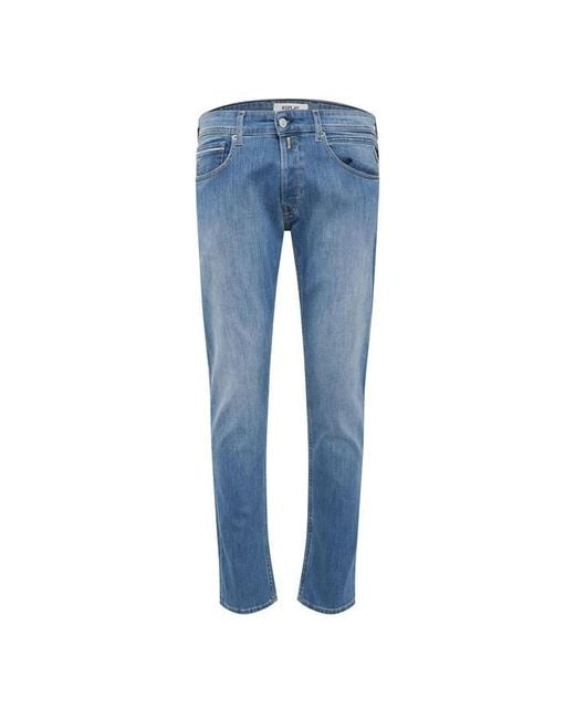 Replay Blue Grover Straight-Fit Jeans for men
