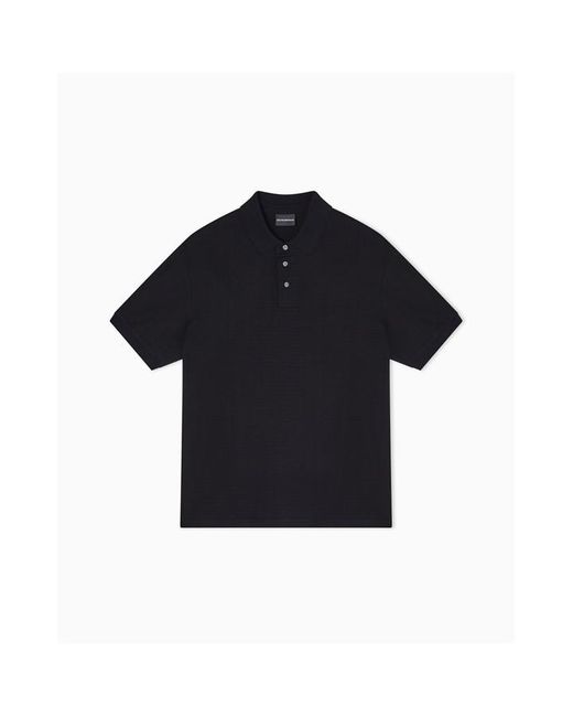 Emporio Armani Black Short Sleeve Polo Shirt for men