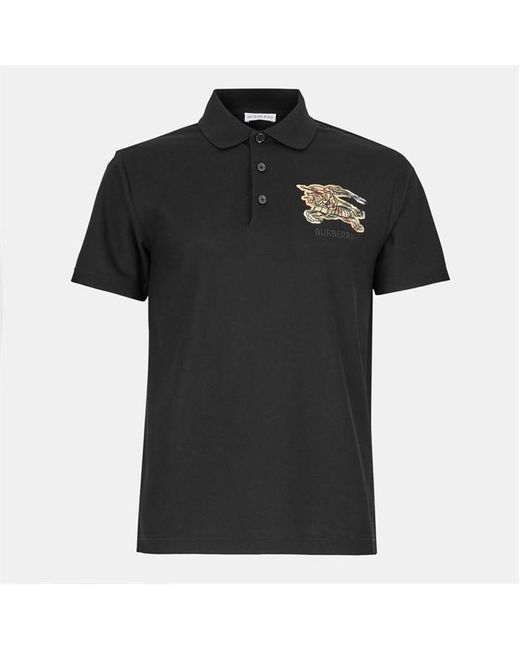 Burberry Black Short Sleeve Tailored Fit Polo Shirt for men