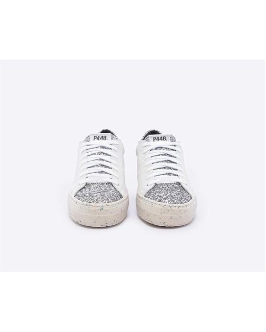 P448 White Thea Trainers