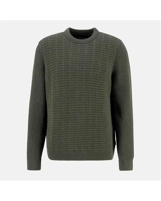 Barbour Green Cleveland Crew Neck Jumper for men