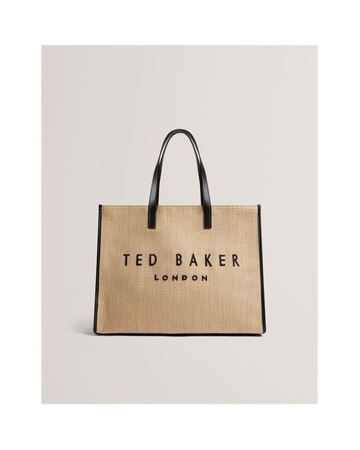 Ted Baker Raffia Icon Shoulder Bag in Natural Lyst UK