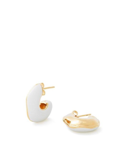 Missoma Pink squiggle Chubby Enamel Hoop Earrings
