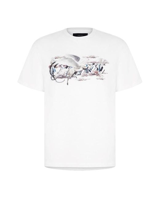 Amiri White Pegasus Print T-shirt for men