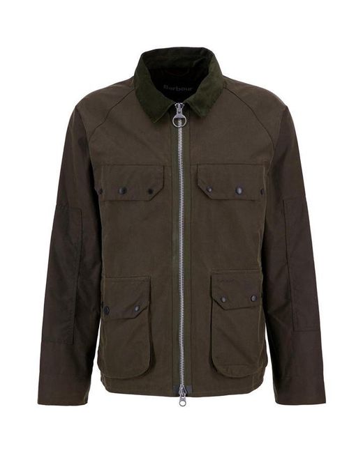 Barbour Green Short Bedale Waxed Jacket for men