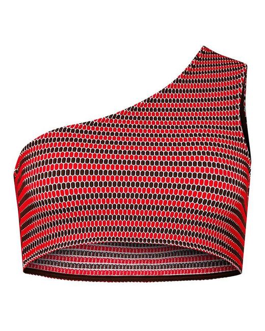 Bottega Veneta Red Two-Piece Stretchy Bikini Set